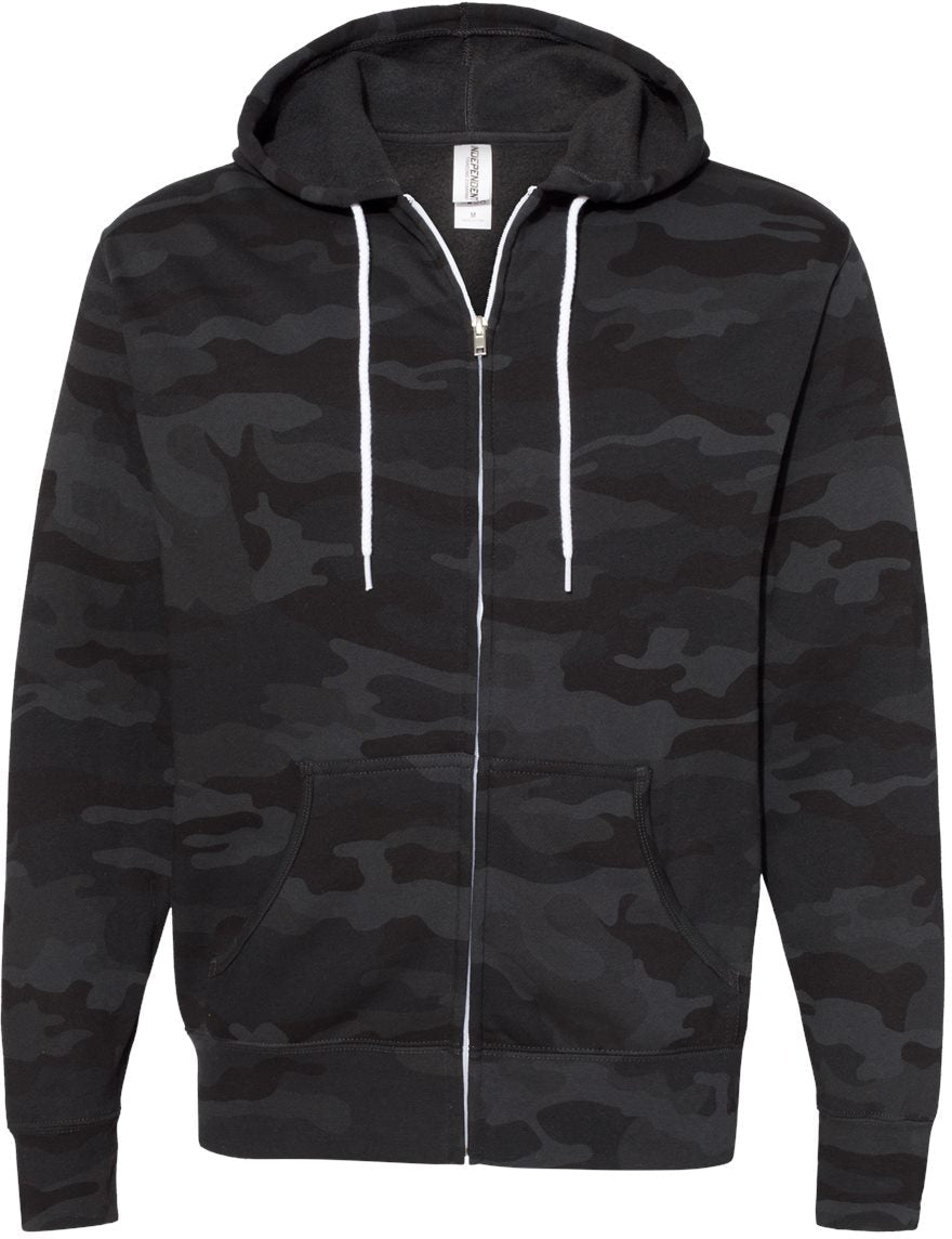 Independent Trading Co. Stylish Lightweight Full-Zip Hooded Sweatshirt