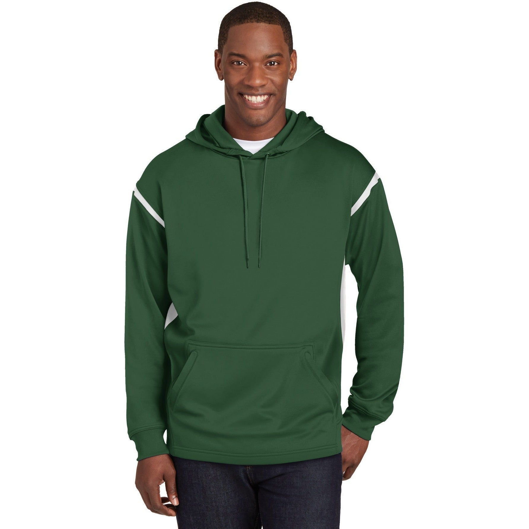 Don't Miss Out! Sport-Tek Tall Tech Fleece Colorblock Hooded Sweatshirt on Closeout