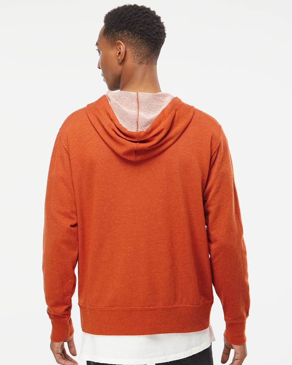 Independent Trading Co. Stylish Heathered French Terry Full-Zip Hooded Sweatshirt