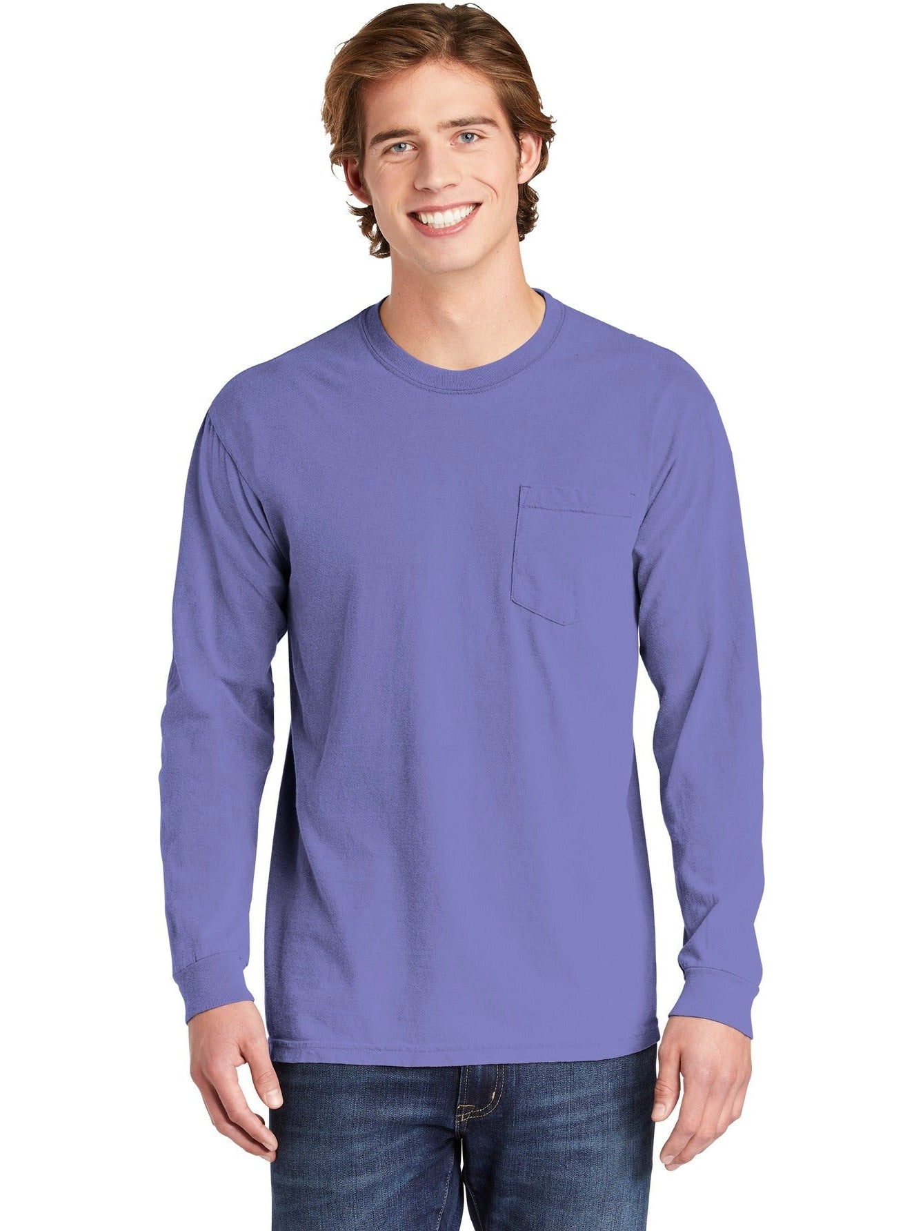 Comfort Colors' Super-Soft Heavyweight Ring Spun Long Sleeve Pocket Tee - Grab Yours Now!