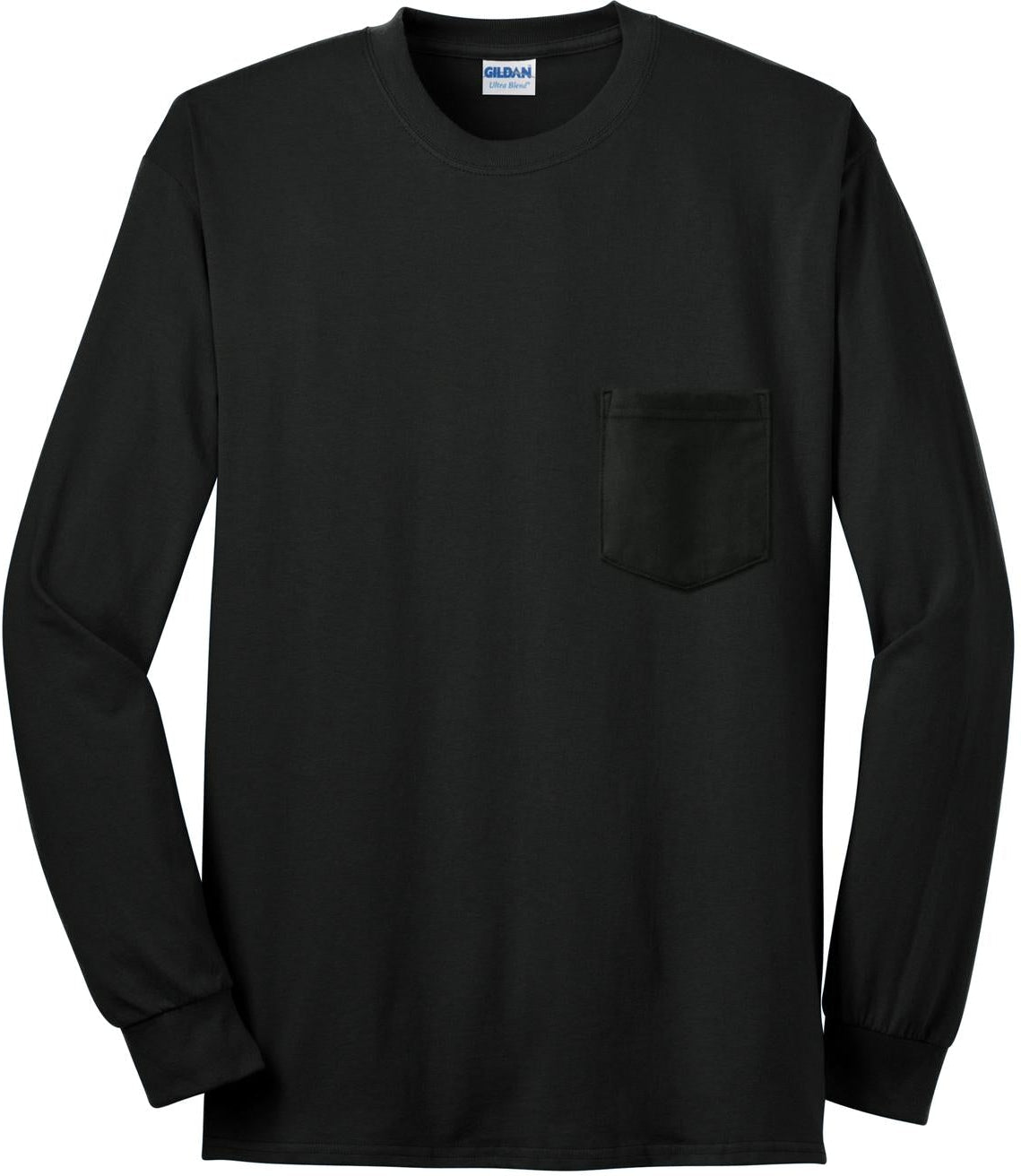 Gildan Ultra Cotton 100% Cotton Long Sleeve T - Shirt with Pocket - Outlet Deal!