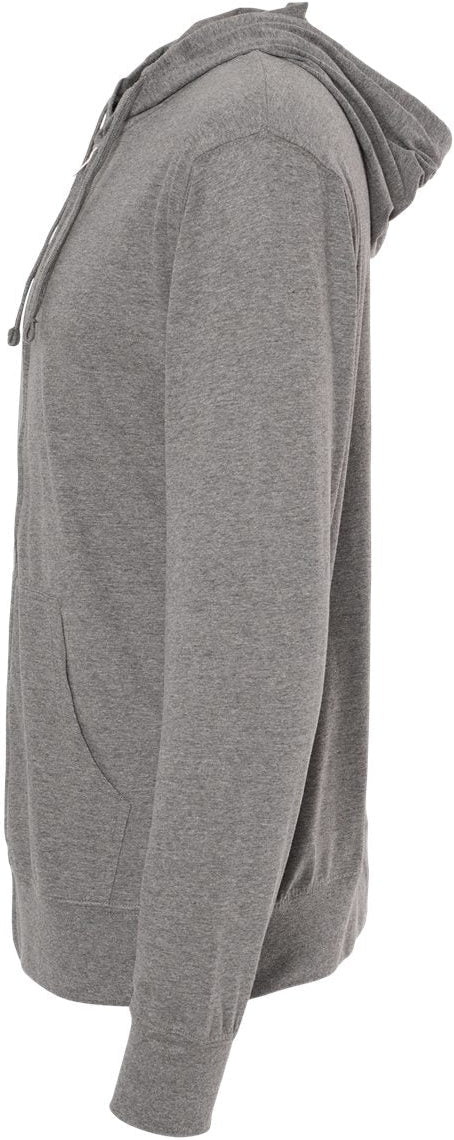 Independent Trading Co. Super Comfy Lightweight Full-Zip Hooded Jersey T-Shirt