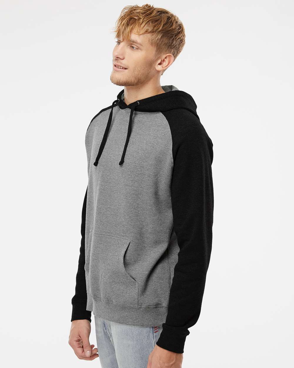 Independent Trading Co. Stylish Raglan Hooded Sweatshirt