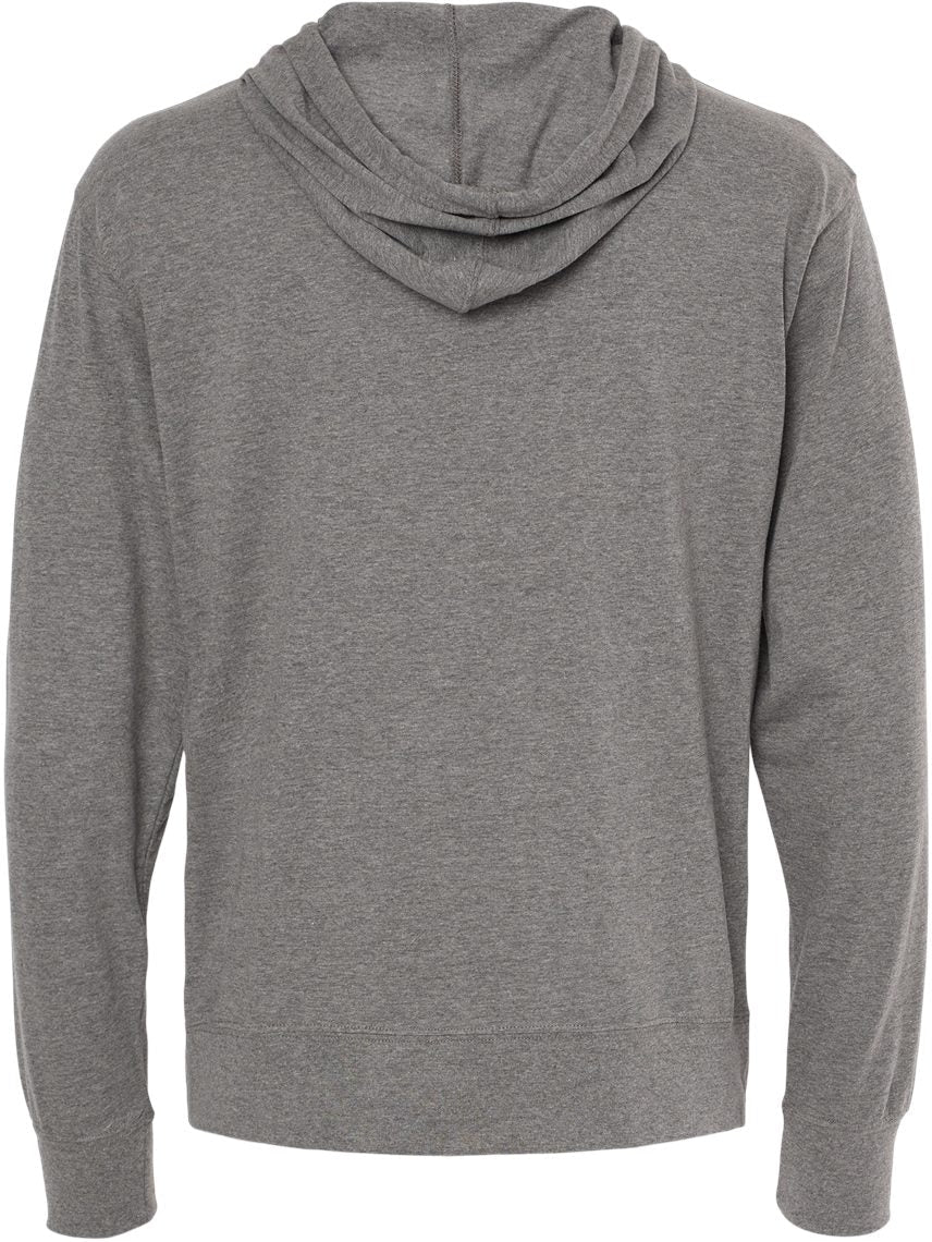 Independent Trading Co. Super Comfy Lightweight Full-Zip Hooded Jersey T-Shirt