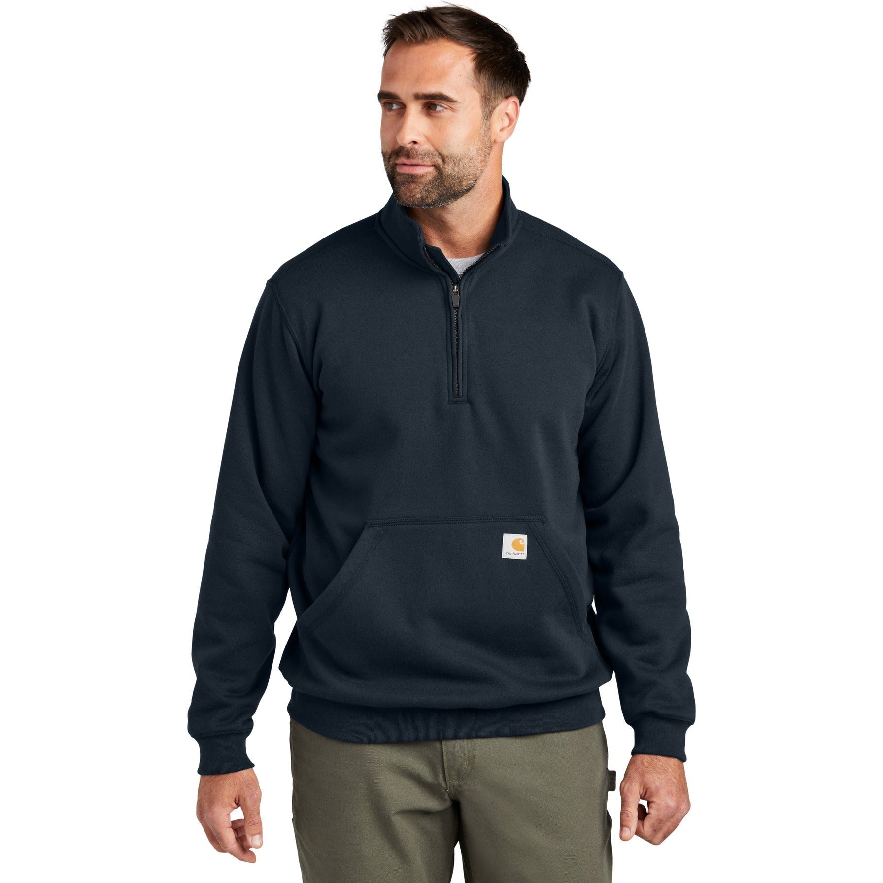 Carhartt's Cozy Midweight 1/4-Zip Mock Neck Sweatshirt