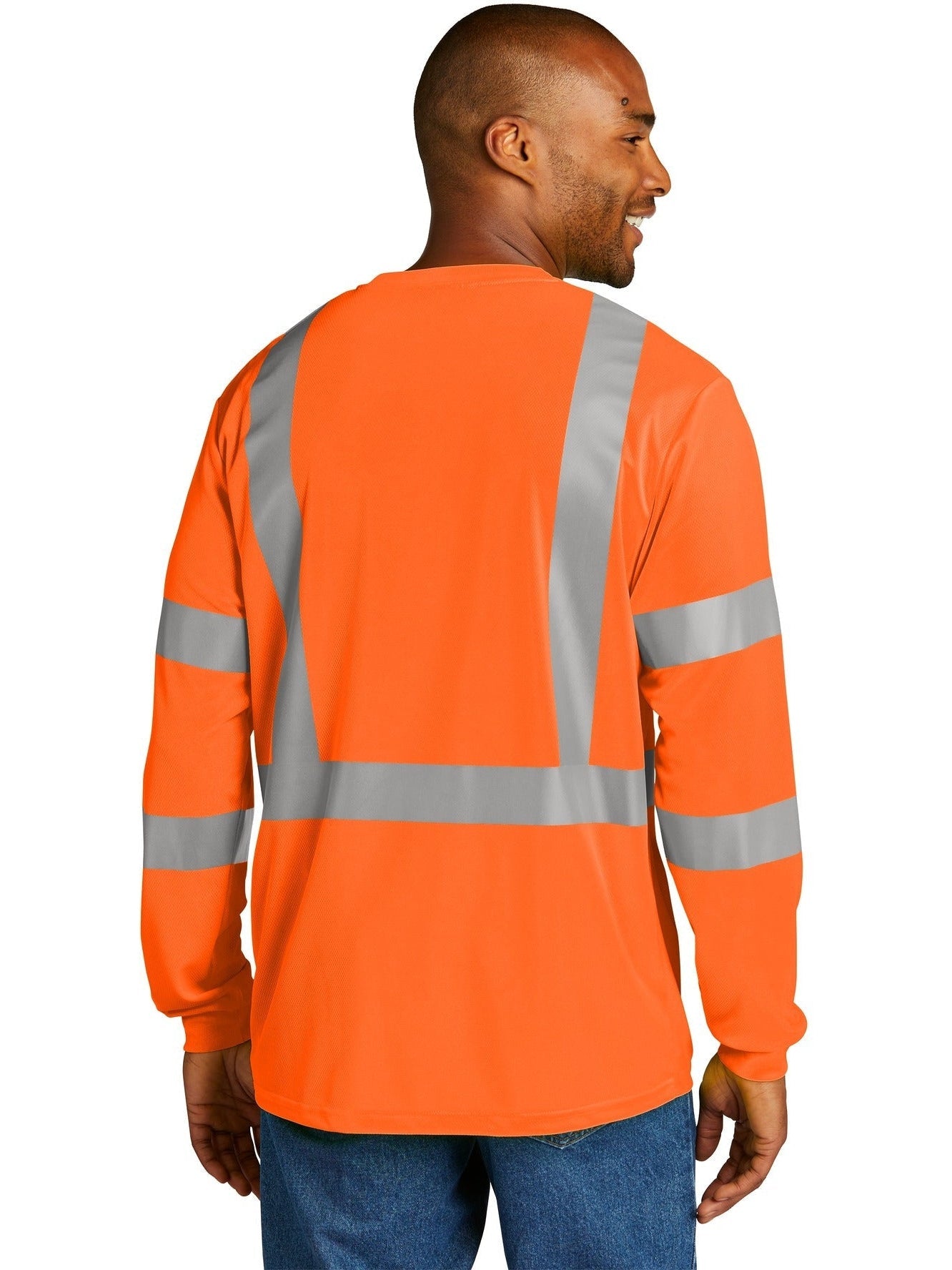 CornerStone ANSI 107 Class 3 Mesh Long Sleeve Tee - Ideal for Visible Work & Play