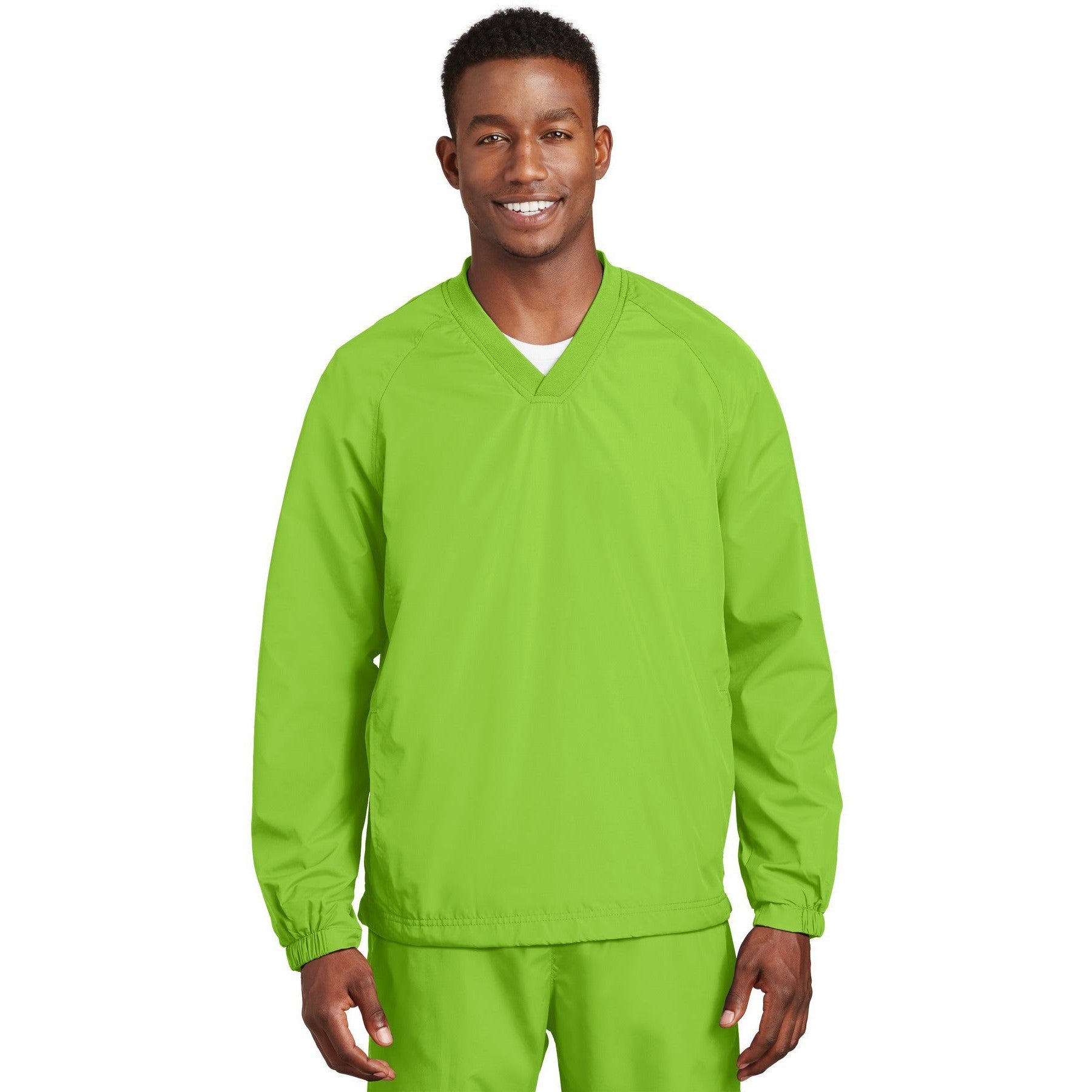 Don't Miss Out! Sport-Tek V-Neck Raglan Wind Shirt on Closeout
