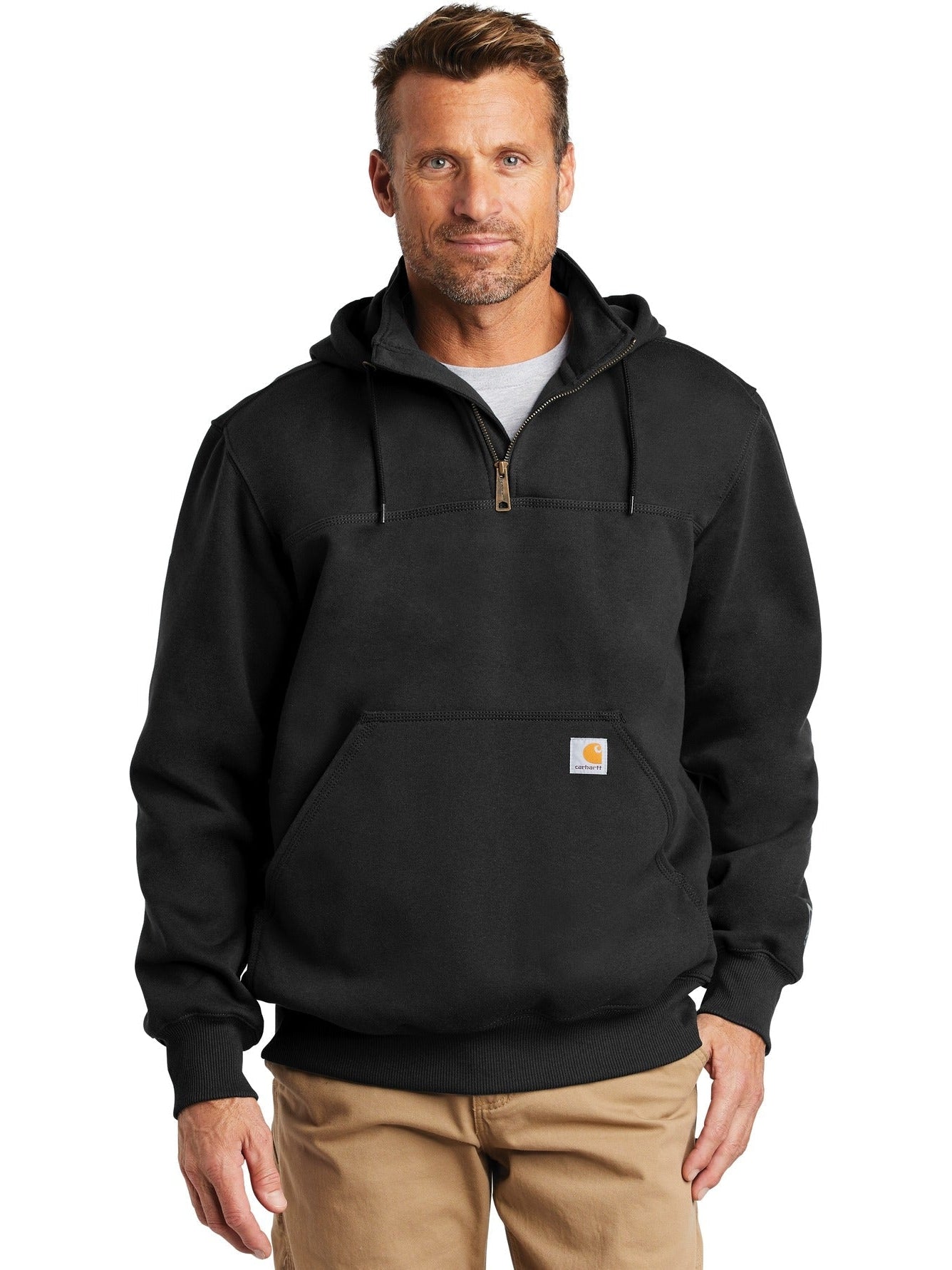Carhartt Rain Defender Paxton: Heavyweight Hooded Zip Mock Sweatshirt for All-Weather Comfort
