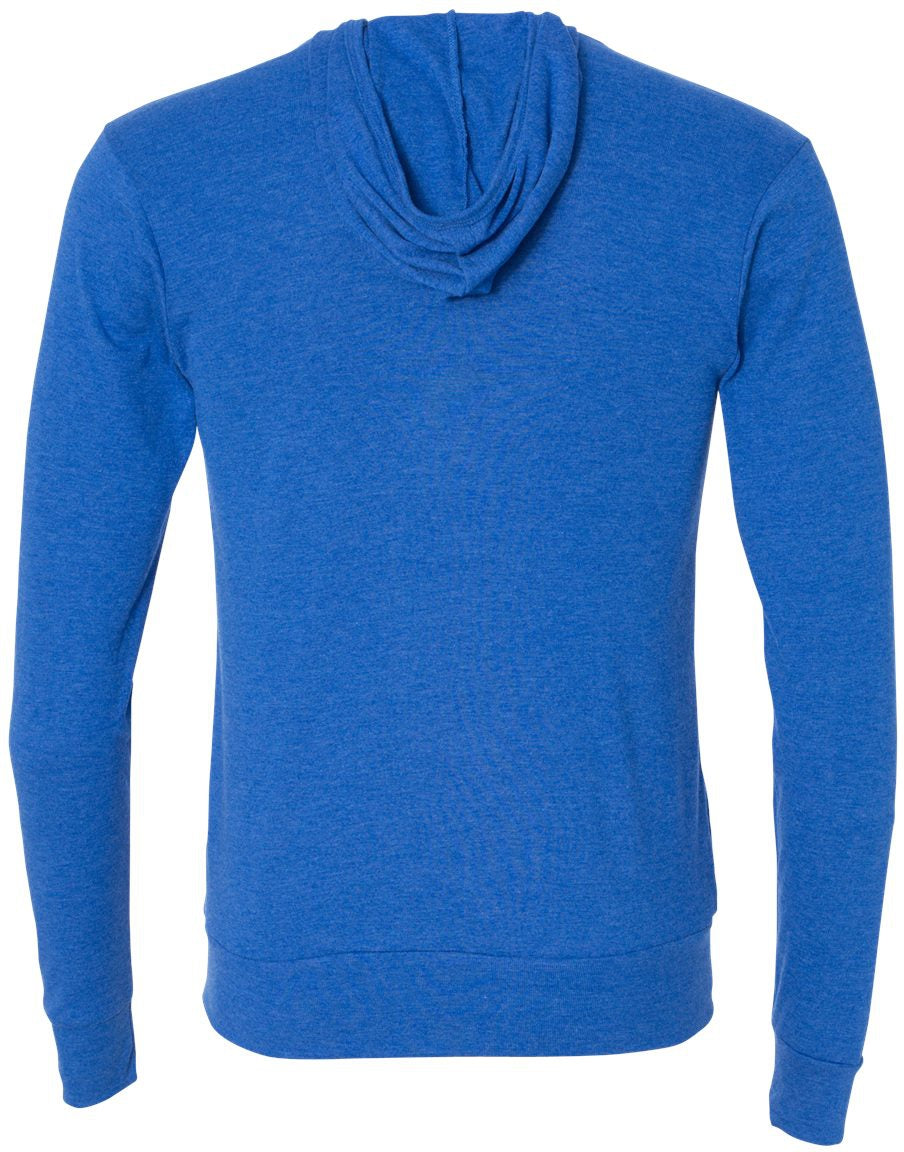 Bella+Canvas Unisex Triblend Lightweight Full-Zip Hooded Long Sleeve Tee - A Must-Have!