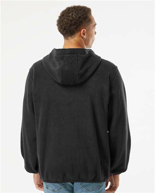 Burnside Polar Fleece Quarter-Zip Hooded Pullover: Cozy & Functional