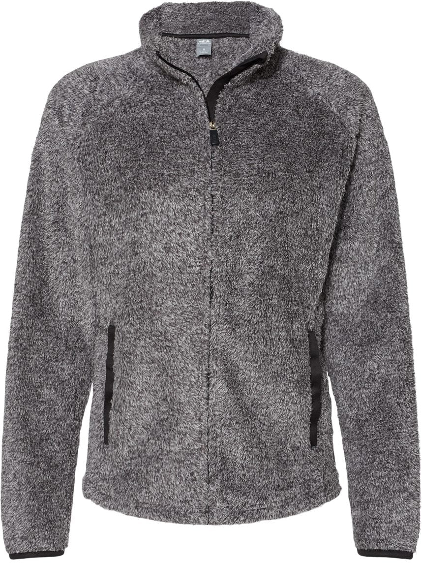 J. America Ladies' Enchanting Boundary Shag Frosty Sherpa Full-Zip Jacket