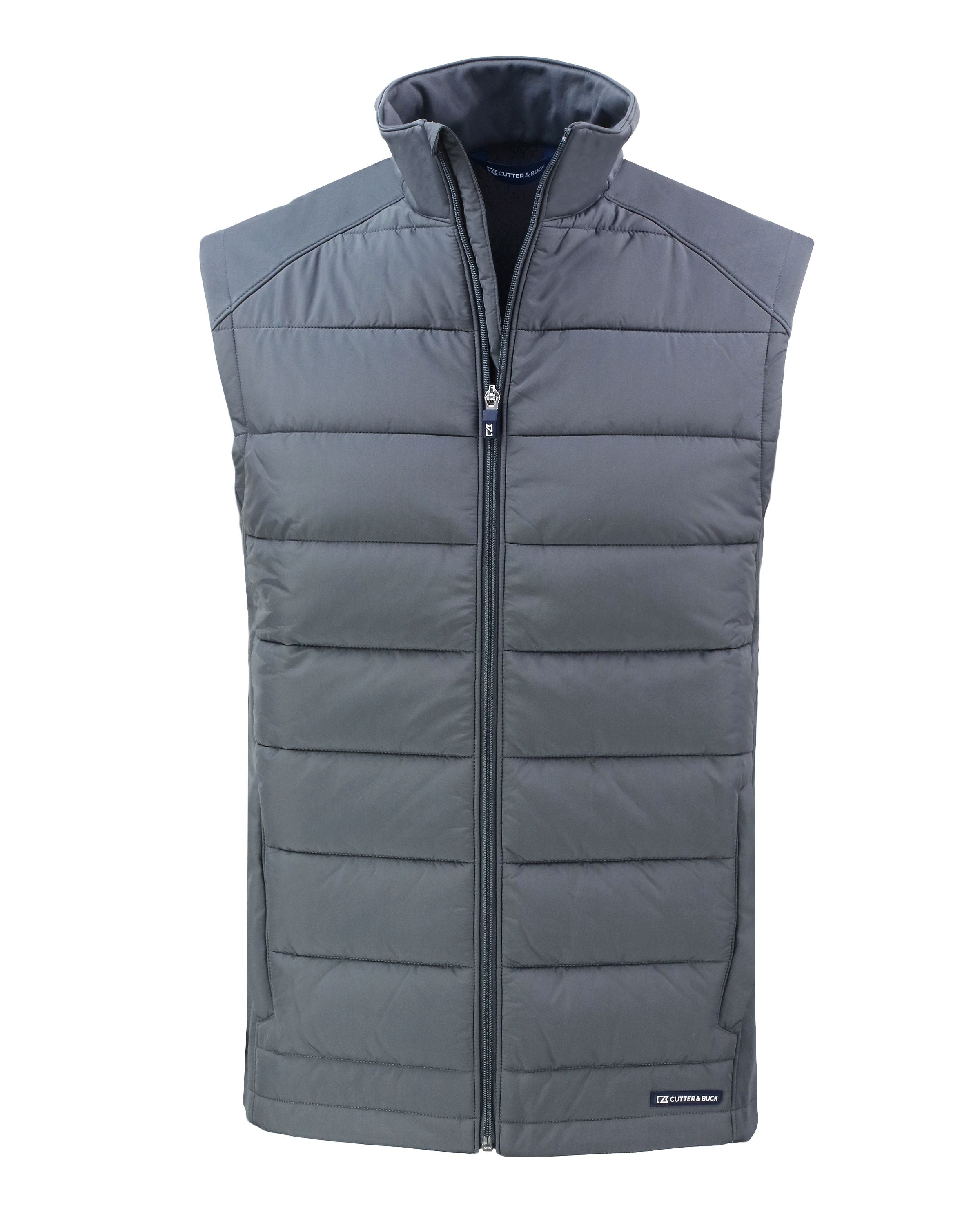 OUTLET - Cutter & Buck Evoke Hybrid Eco Softshell: Your Sustainable Full - Zip Vest for All Seasons
