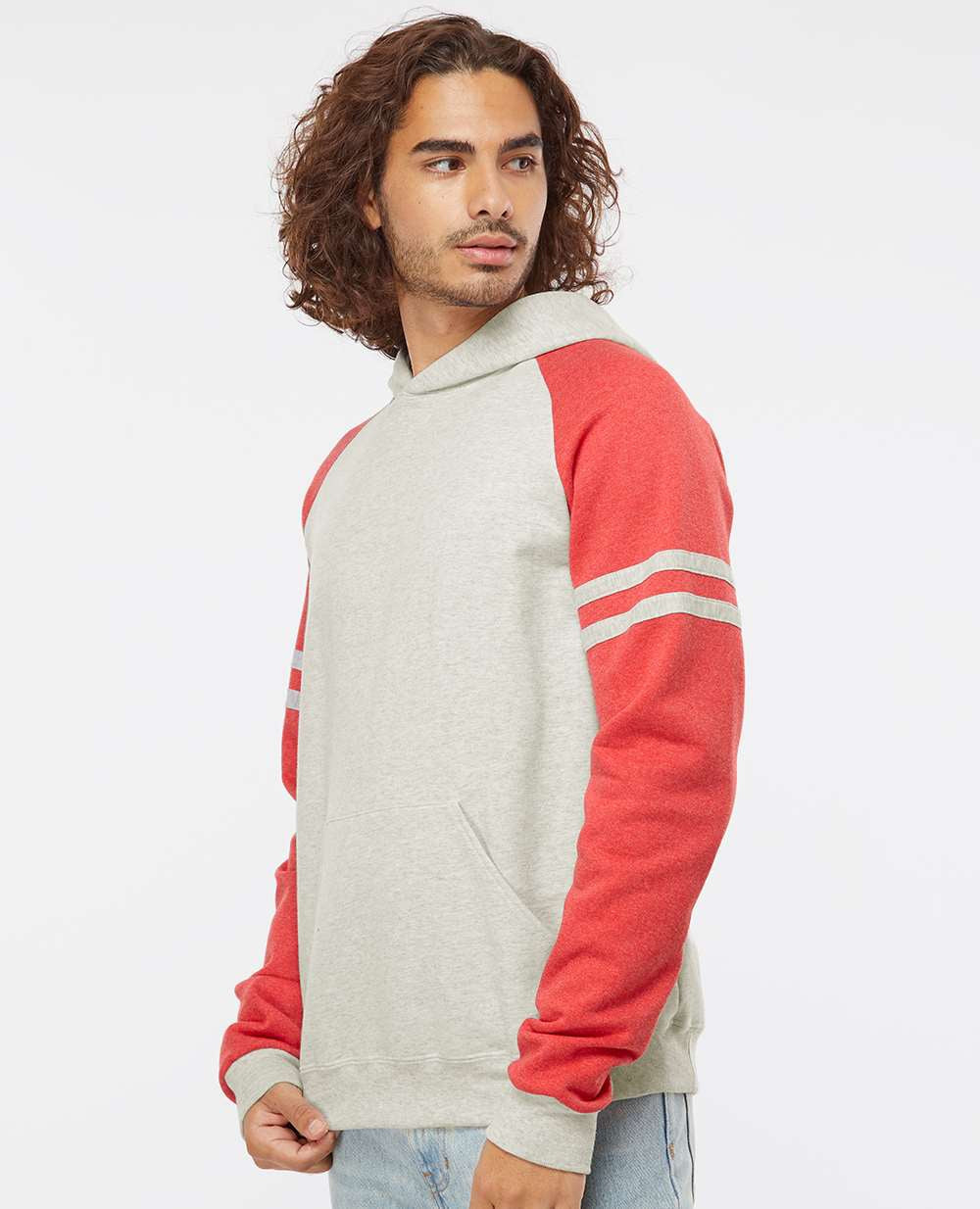 Jerzees Nublend Varsity Colorblocked Raglan Hoodie - A Must - Have Sweatshirt!