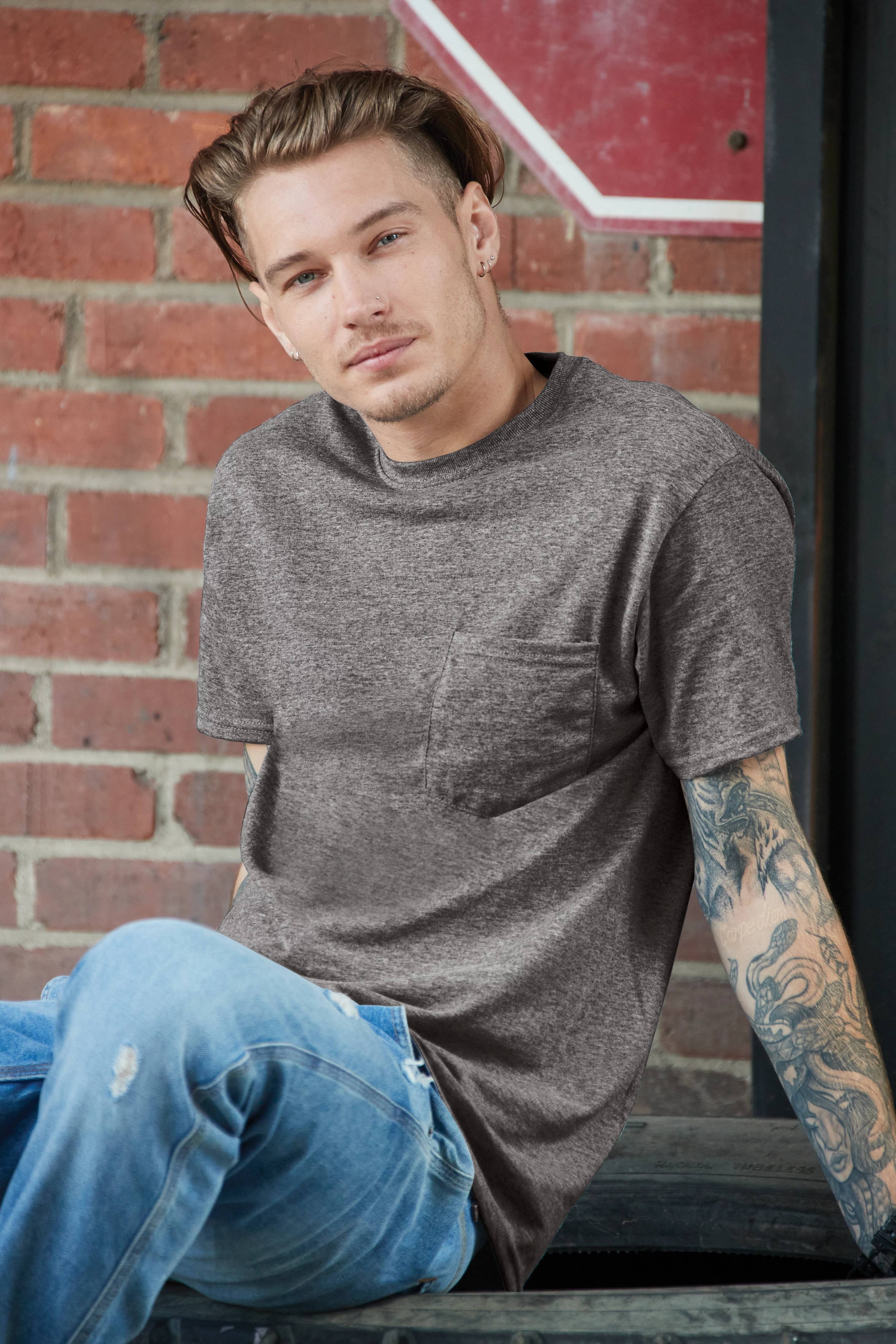Jerzees Dri-Power Active: Premium 50/50 Cotton/Poly Pocket T-Shirt