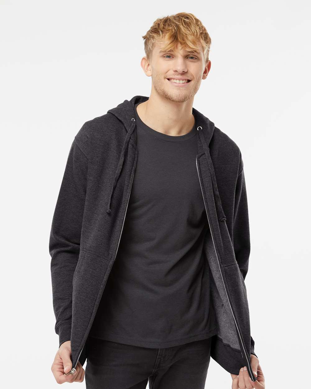 Independent Trading Co. Premium Midweight Full-Zip Hooded Sweatshirt