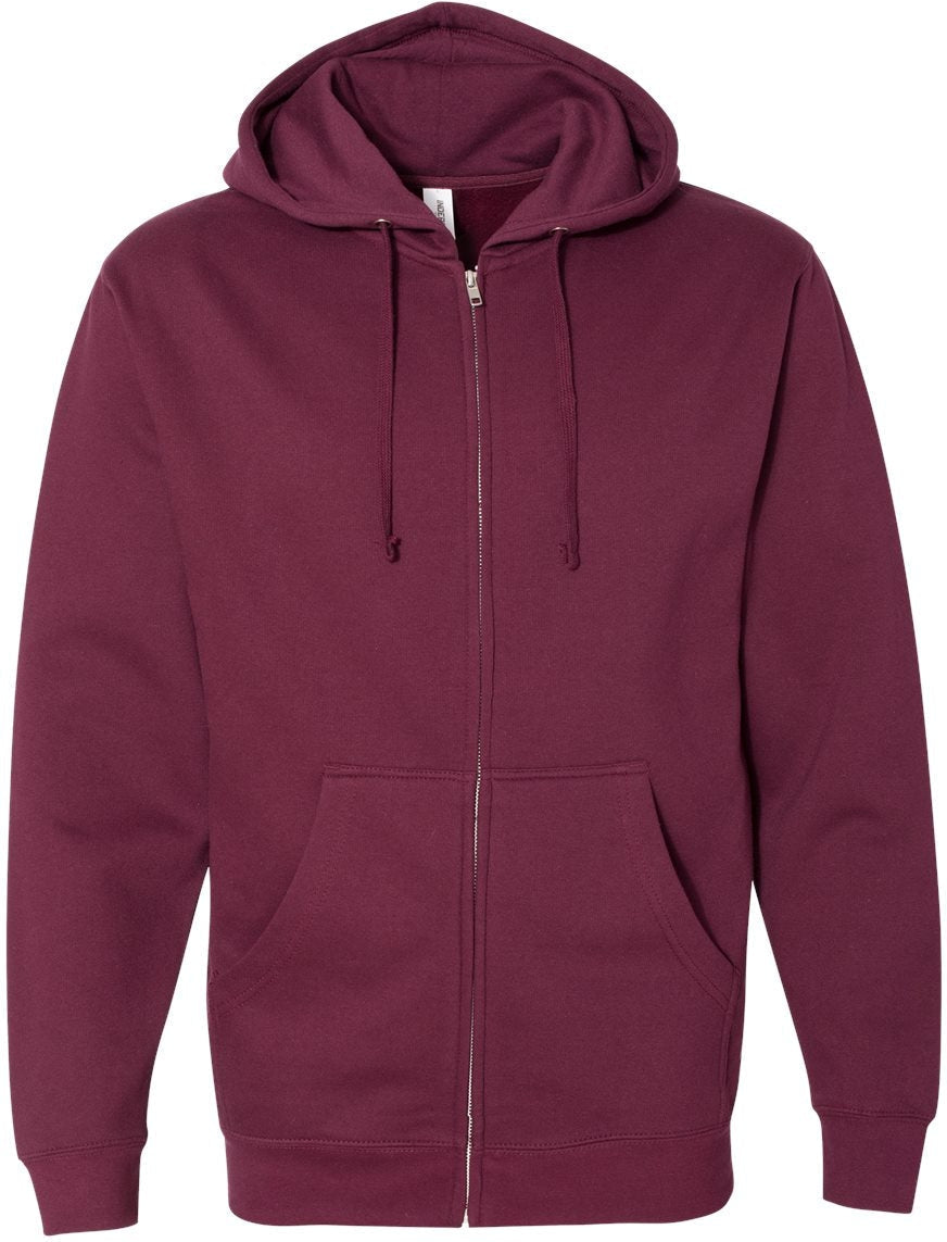 Independent Trading Co. Premium Midweight Full-Zip Hooded Sweatshirt
