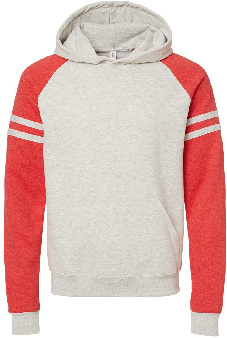 Jerzees Nublend Varsity Colorblocked Raglan Hoodie - A Must - Have Sweatshirt!