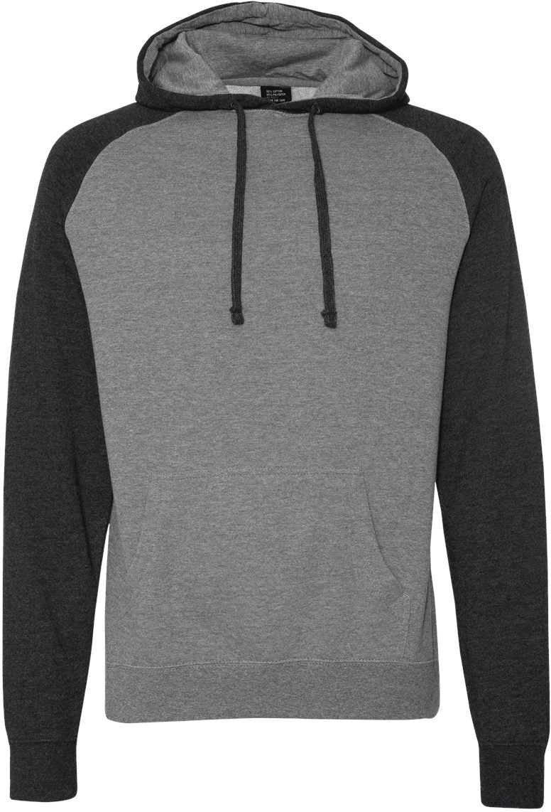 Independent Trading Co. Stylish Raglan Hooded Sweatshirt