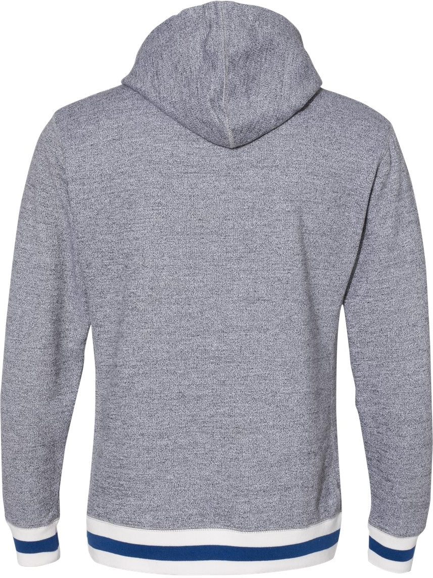 J America Peppered Fleece Lapover Hooded Sweatshirt - Must - Have for Layering