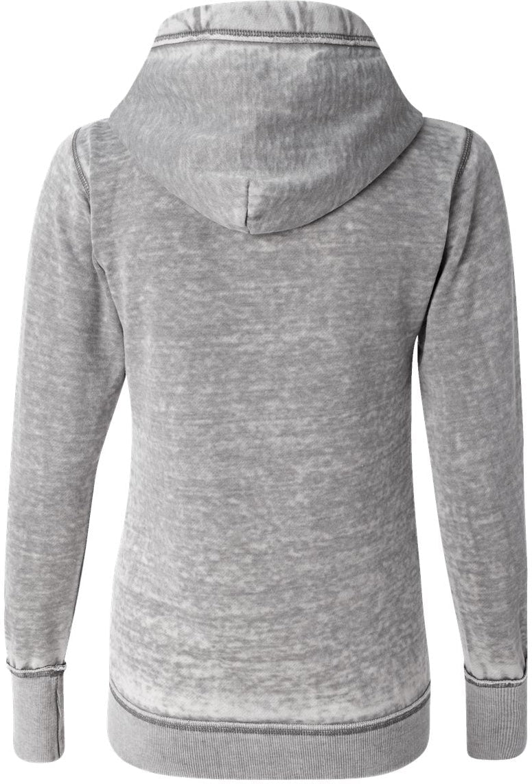 J America Women's Stylish Zen Fleece Full-Zip Hooded Sweatshirt