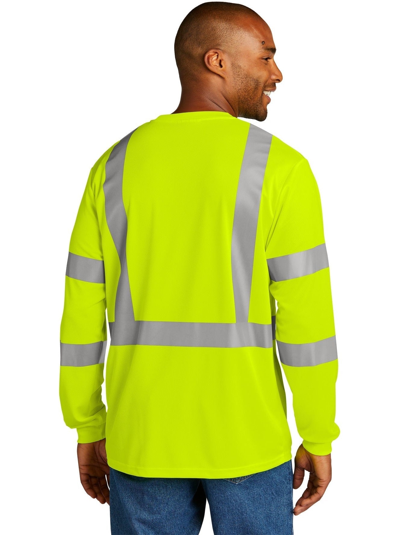 CornerStone ANSI 107 Class 3 Mesh Long Sleeve Tee - Ideal for Visible Work & Play