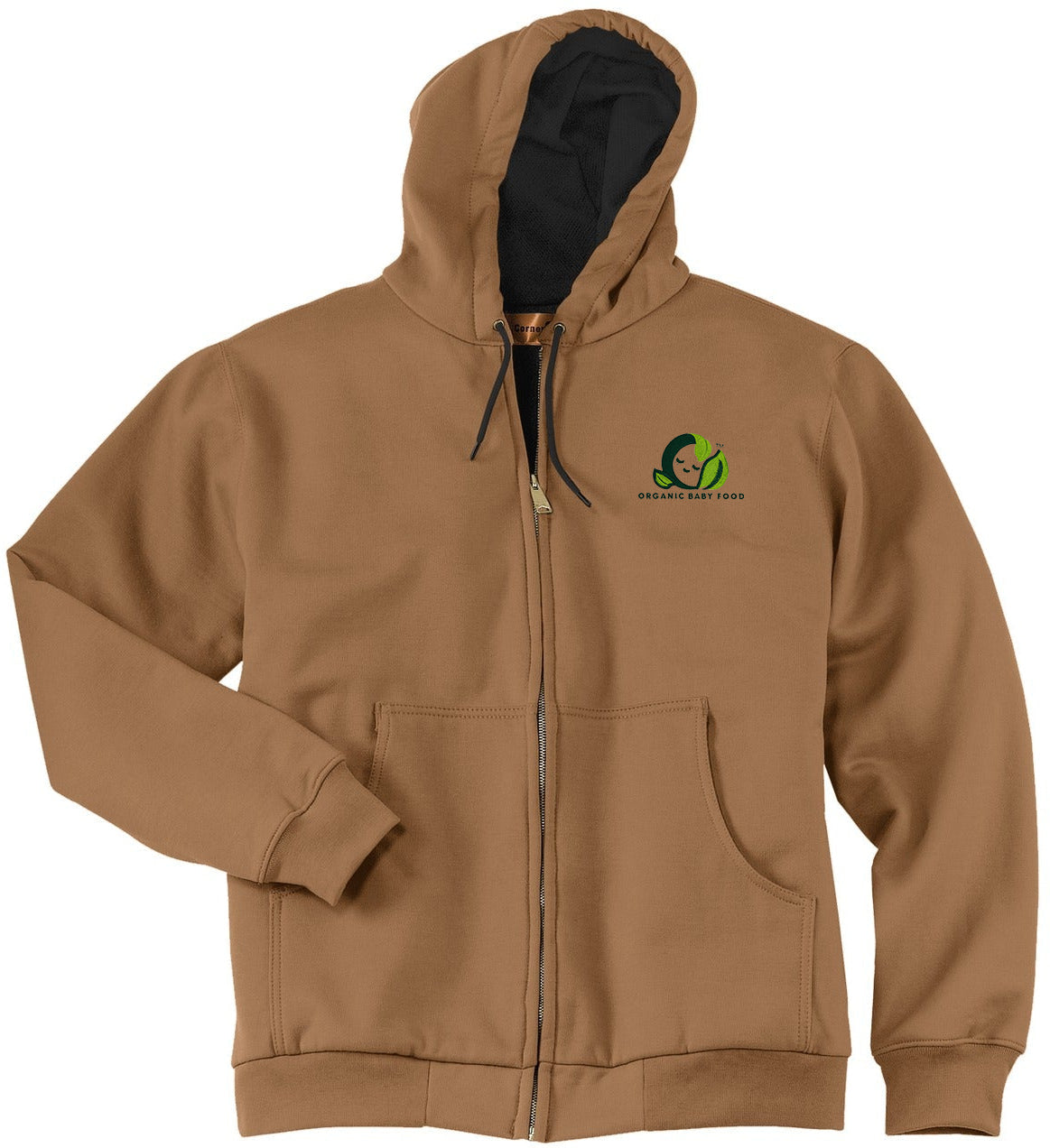 CornerStone Cozy Full-Zip Hooded Sweatshirt with Warm Thermal Lining