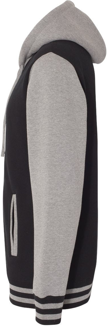 Independent Trading Co. Varsity Stylish Full-Zip Hooded Sweatshirt