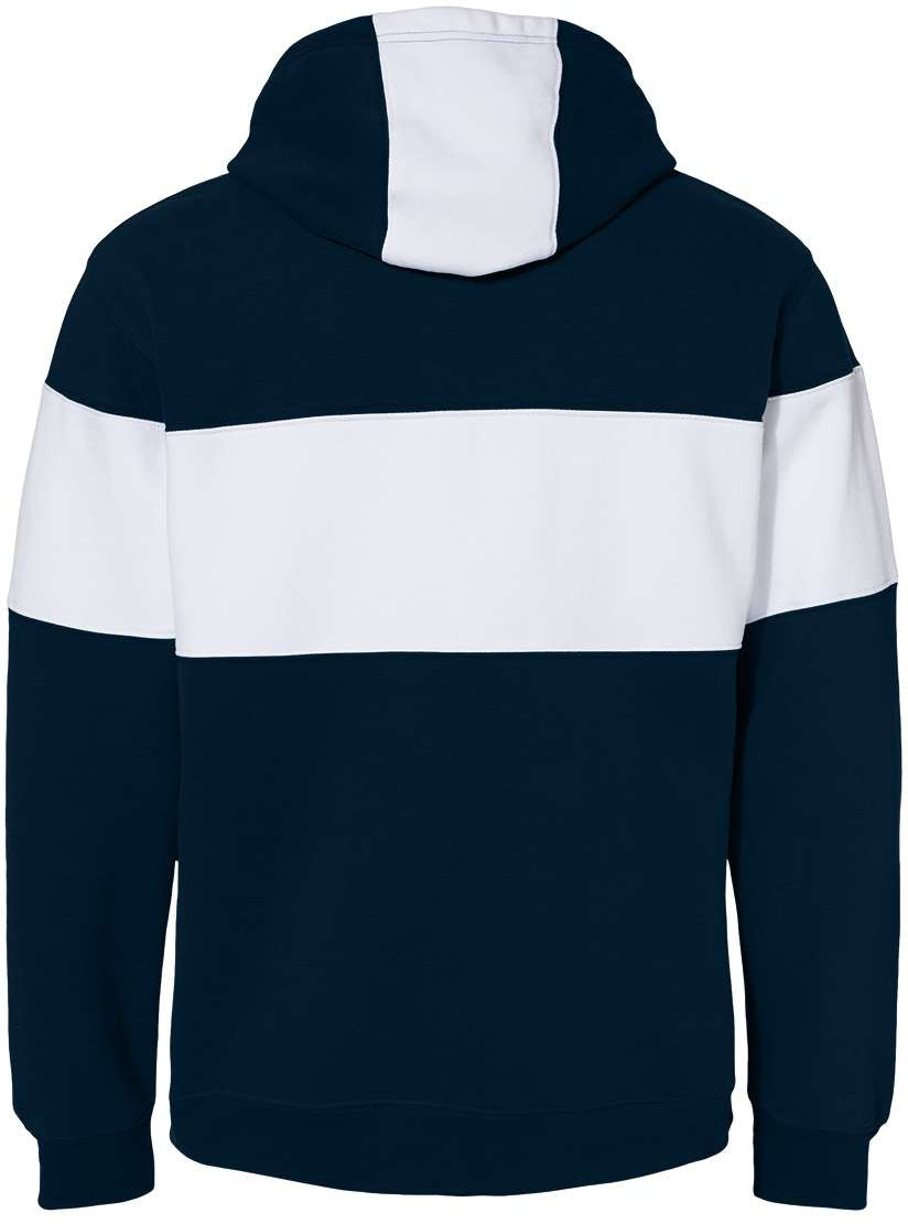 J. America's Stunning Varsity Fleece Colorblocked Hooded Sweatshirt - A Must-Have!