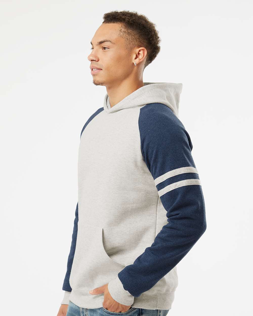 Jerzees Nublend Varsity Colorblocked Raglan Hoodie - A Must - Have Sweatshirt!
