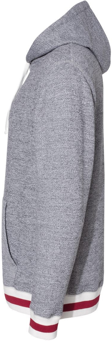 J America Peppered Fleece Lapover Hooded Sweatshirt - Must - Have for Layering