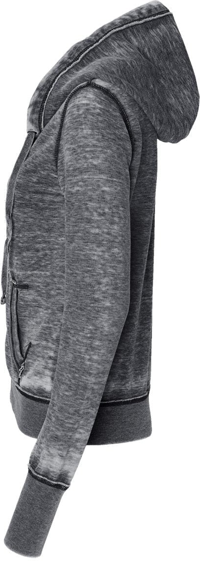 J America Women's Stylish Zen Fleece Full-Zip Hooded Sweatshirt