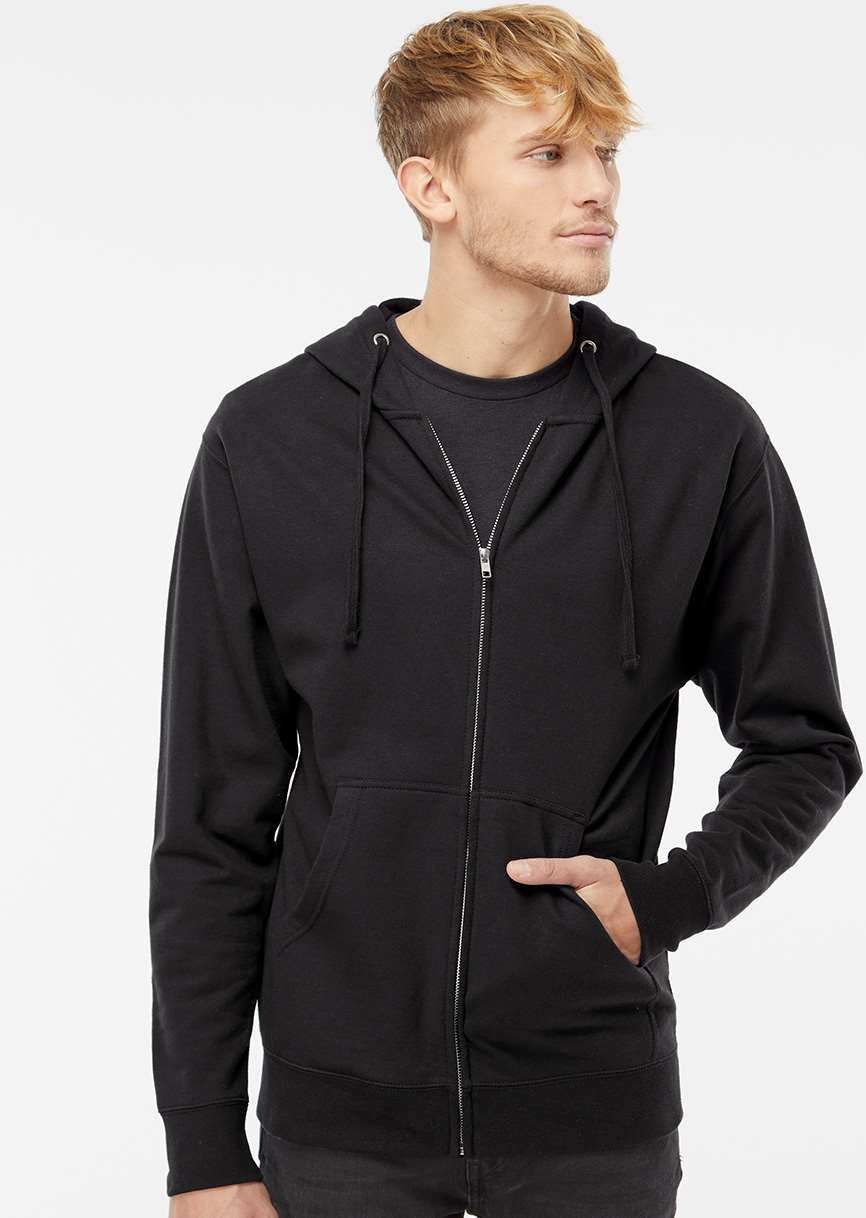Independent Trading Co. Premium Midweight Full-Zip Hooded Sweatshirt