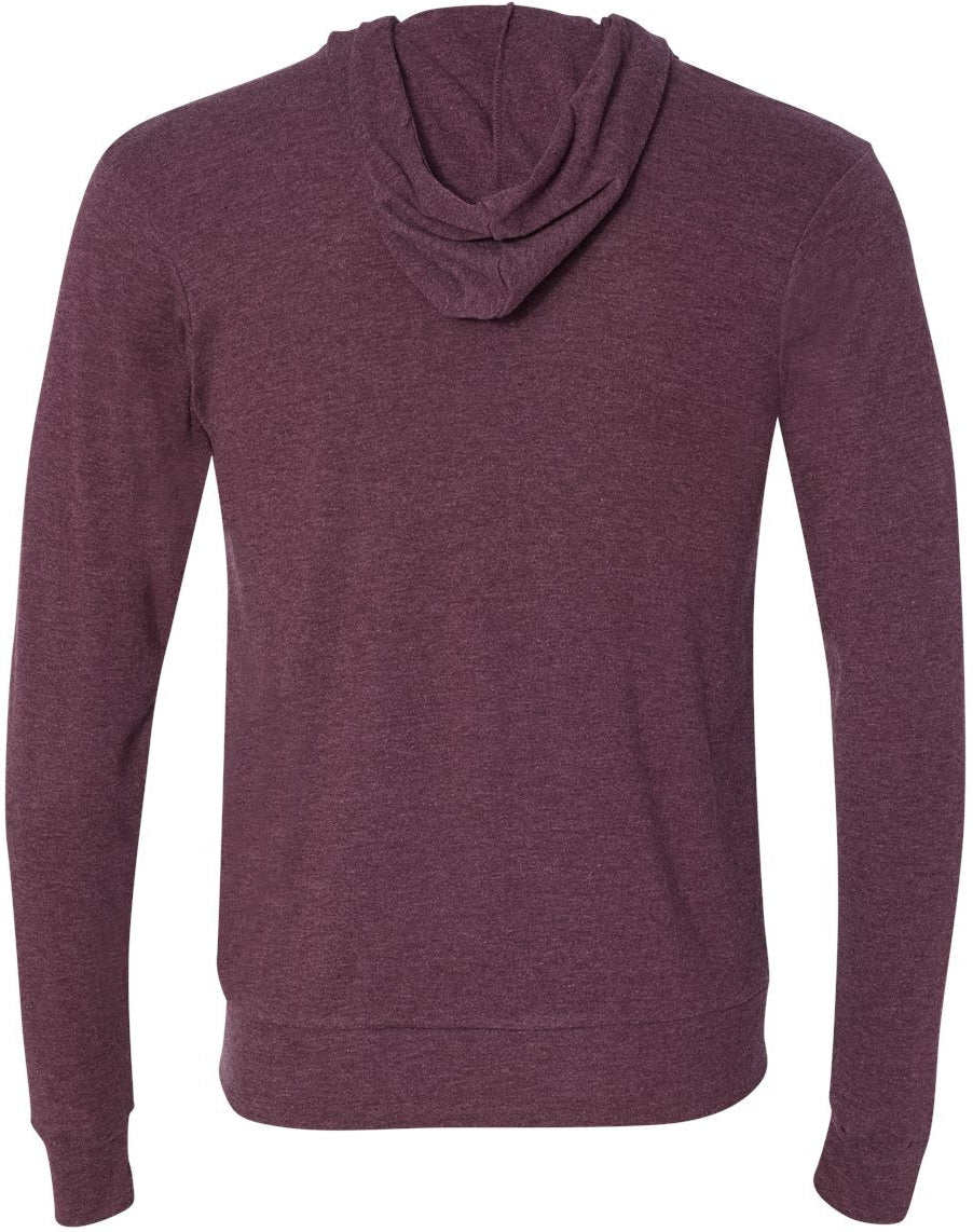 Bella+Canvas Unisex Triblend Lightweight Full-Zip Hooded Long Sleeve Tee - A Must-Have!