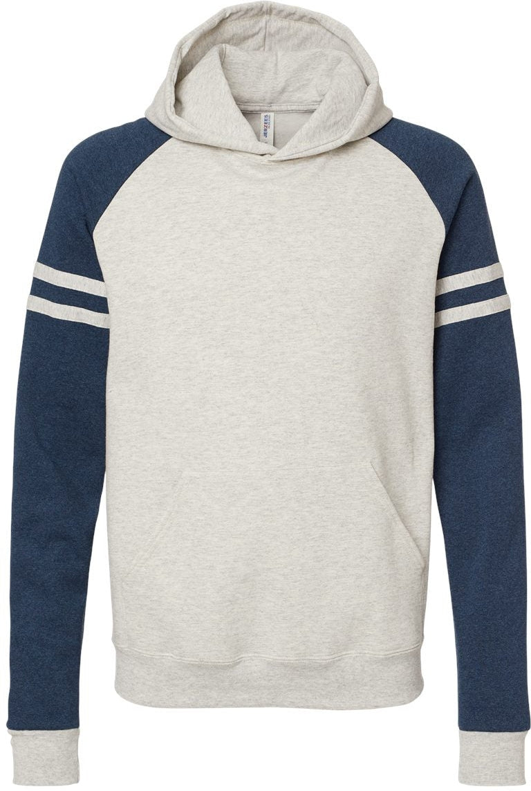 Jerzees Nublend Varsity Colorblocked Raglan Hoodie - A Must - Have Sweatshirt!