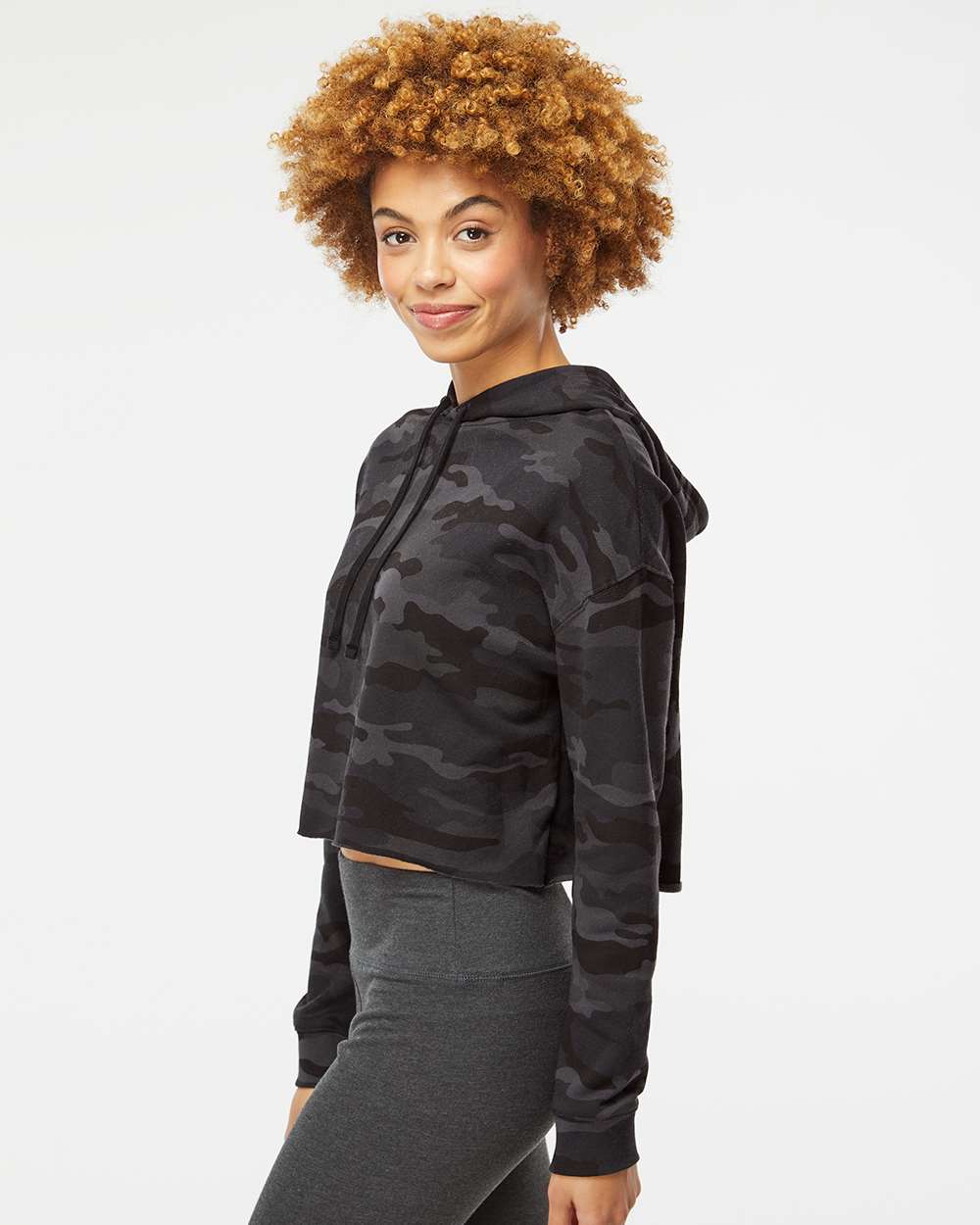 Independent Trading Co. Women's Stunning Lightweight Cropped Hooded Sweatshirt