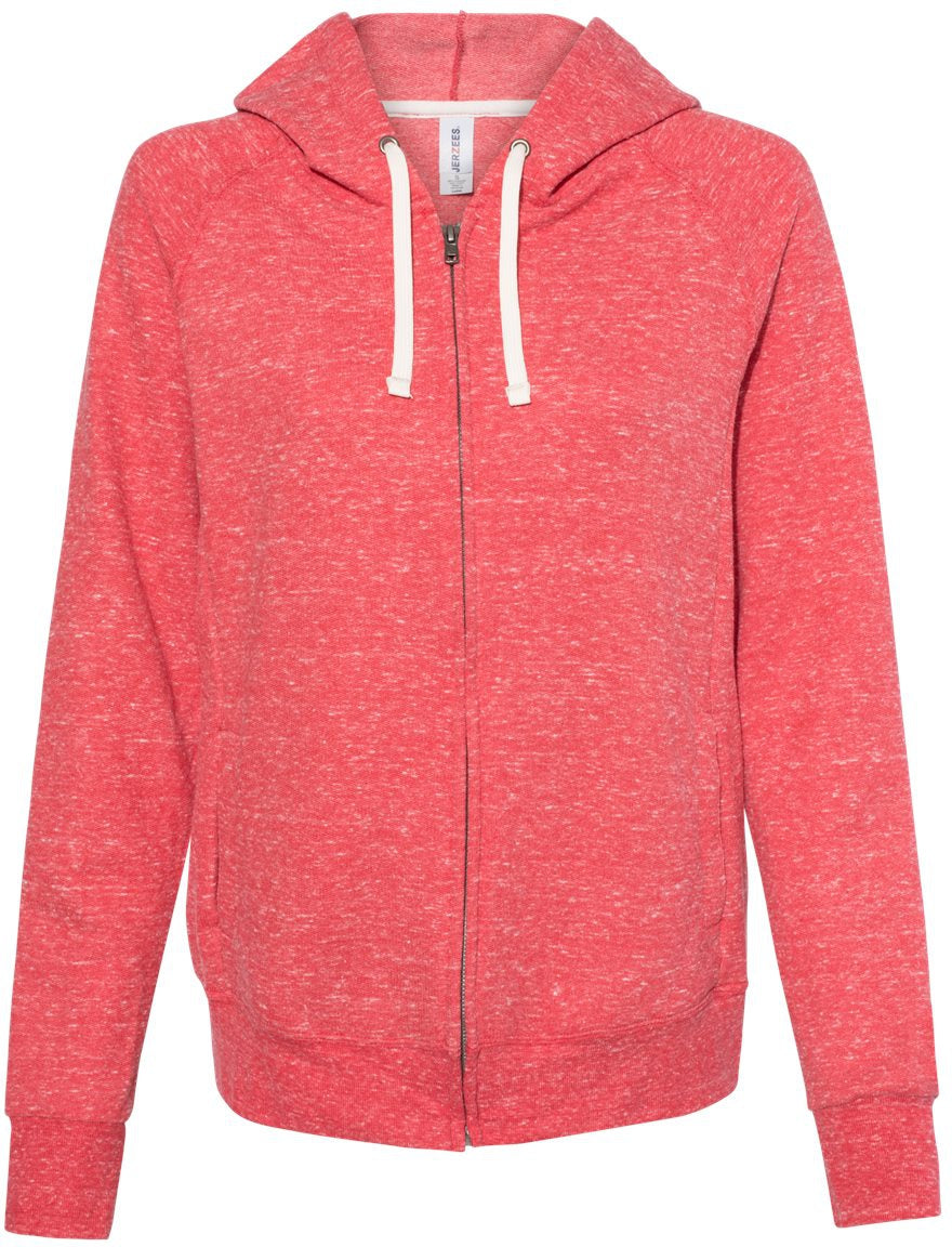 Jerzees Ladies' Snow Heather French Terry Full-Zip Hooded Sweatshirt: A Must-Have Fashion Essential!