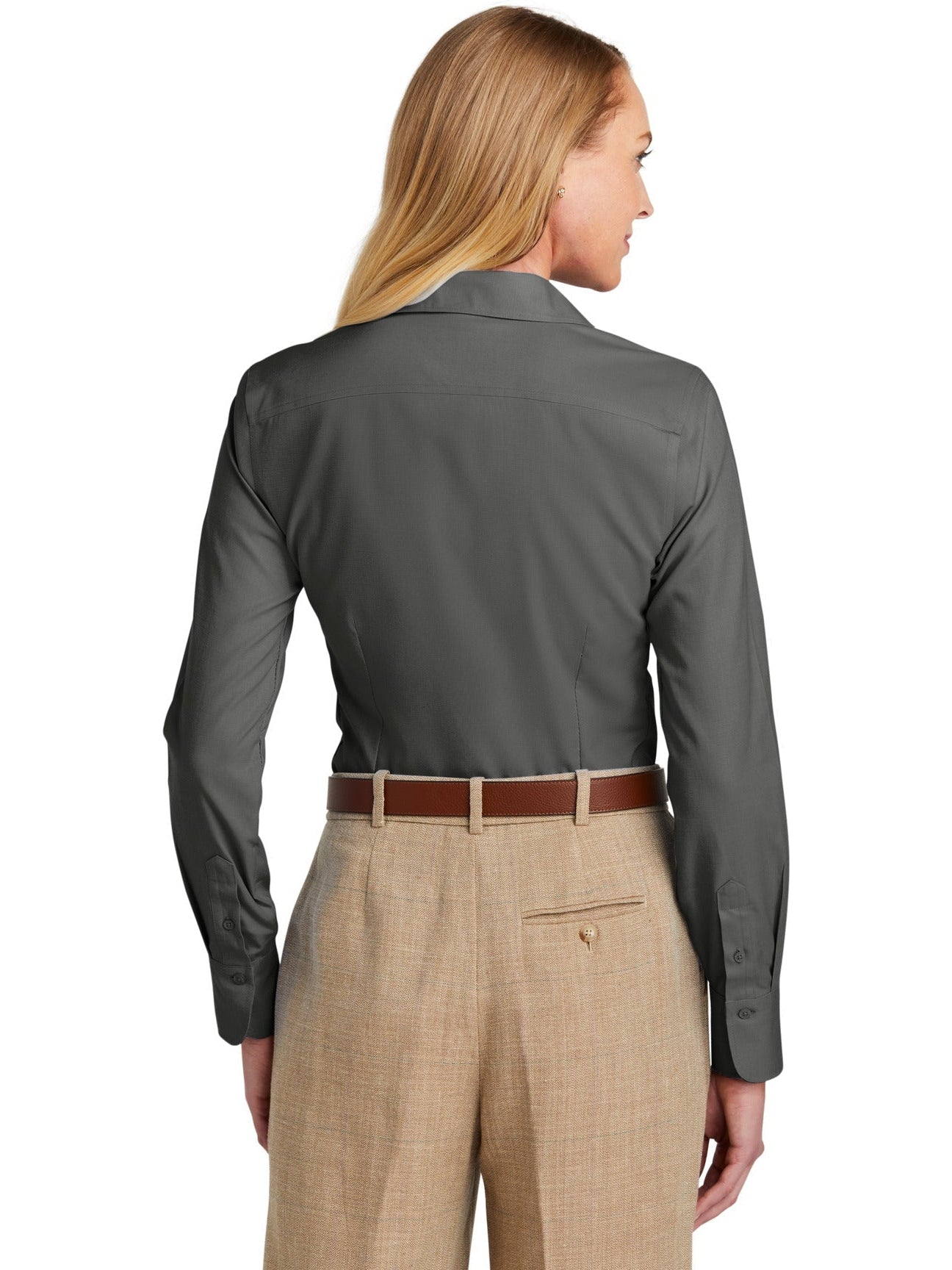Brooks Brothers Stylish Ladies Wrinkle-Free Stretch Nailhead Shirt