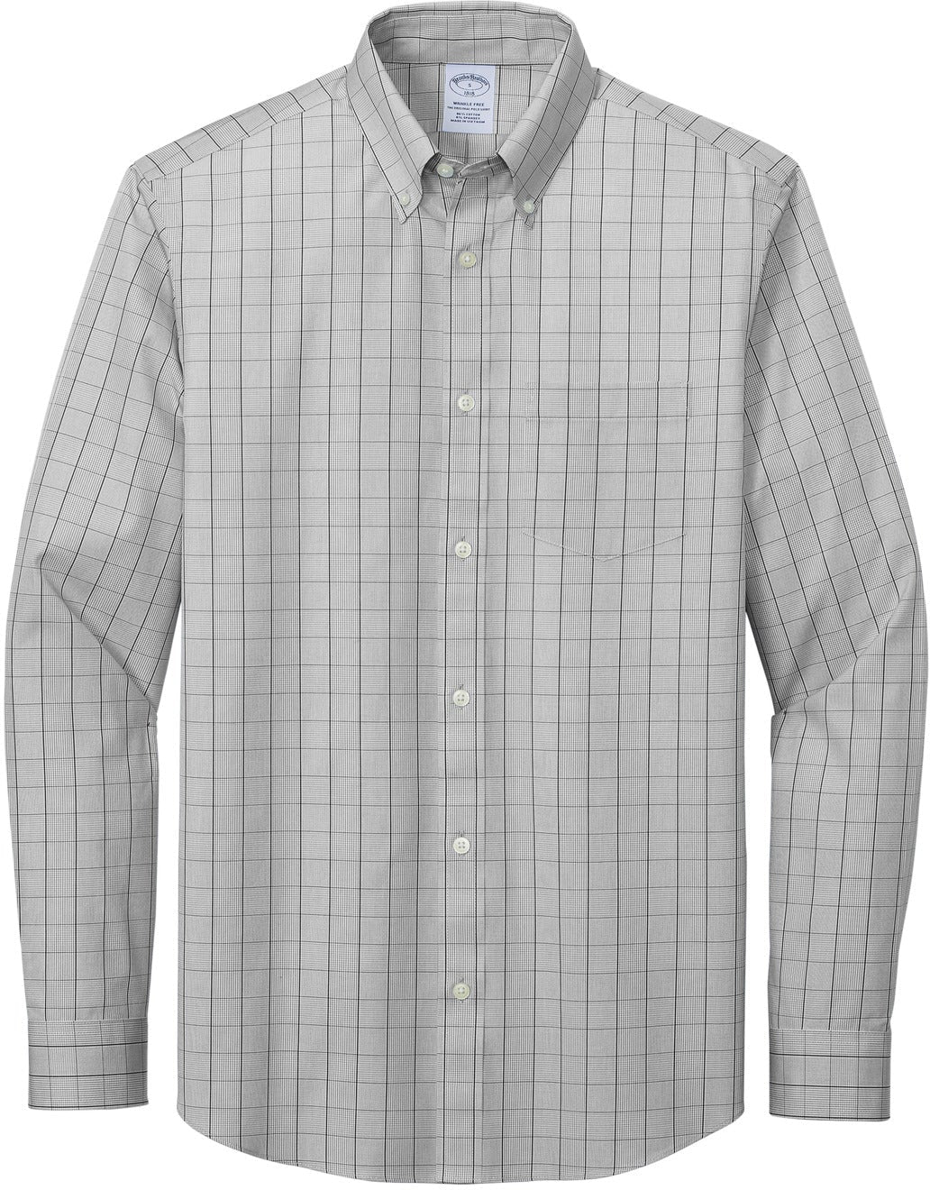 Brooks Brothers Wrinkle-Free Stretch Patterned Shirt - Look Sharp with Ease!