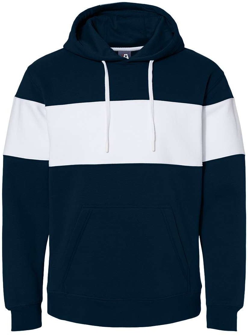 J. America's Stunning Varsity Fleece Colorblocked Hooded Sweatshirt - A Must-Have!
