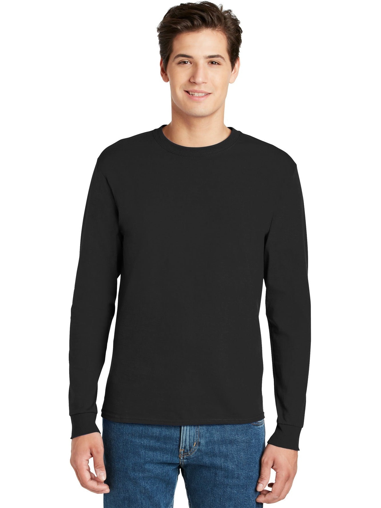 Hanes Authentic 100% Cotton Long Sleeve T-Shirt - Outlet Deal!