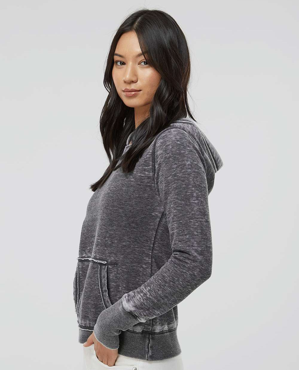 J America Ladies' Enchanting Zen Fleece Hooded Sweatshirt