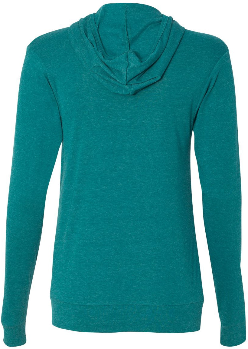 Bella+Canvas Unisex Triblend Lightweight Full-Zip Hooded Long Sleeve Tee - A Must-Have!