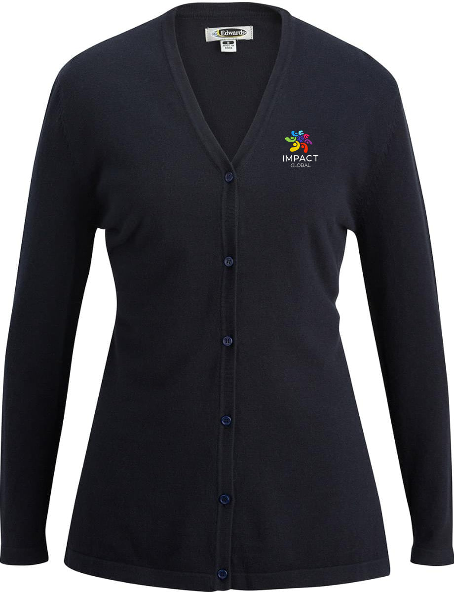 Hot Deal! Edwards Ladies V-Neck Fine Gauge Long Cardigan Sweater