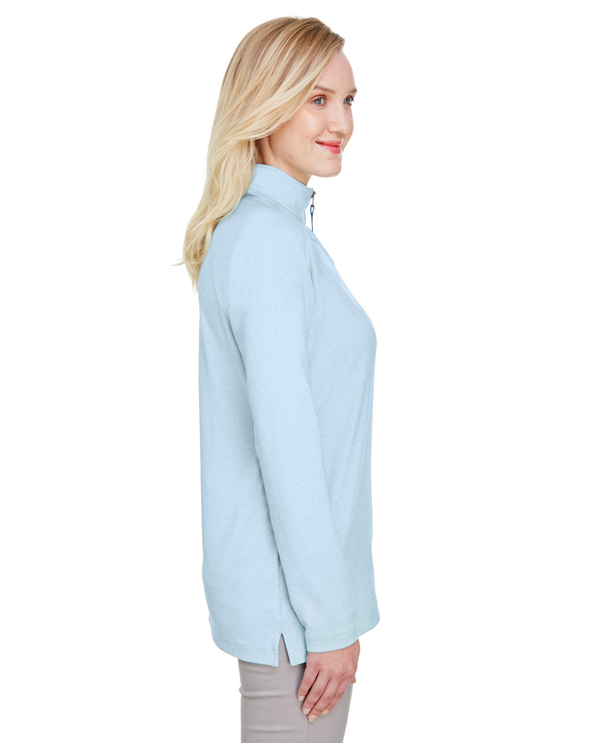 Devon & Jones CrownLux Ladies Clubhouse Micro-Stripe Performance Quarter-Zip - A Must-Have!