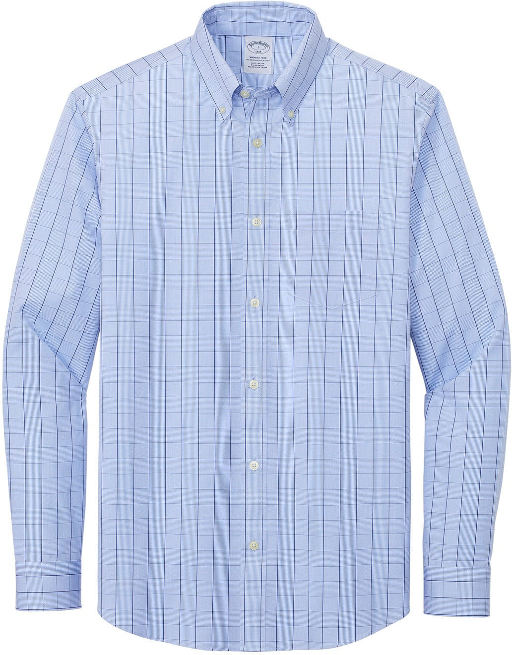 Brooks Brothers Wrinkle-Free Stretch Patterned Shirt - Look Sharp with Ease!