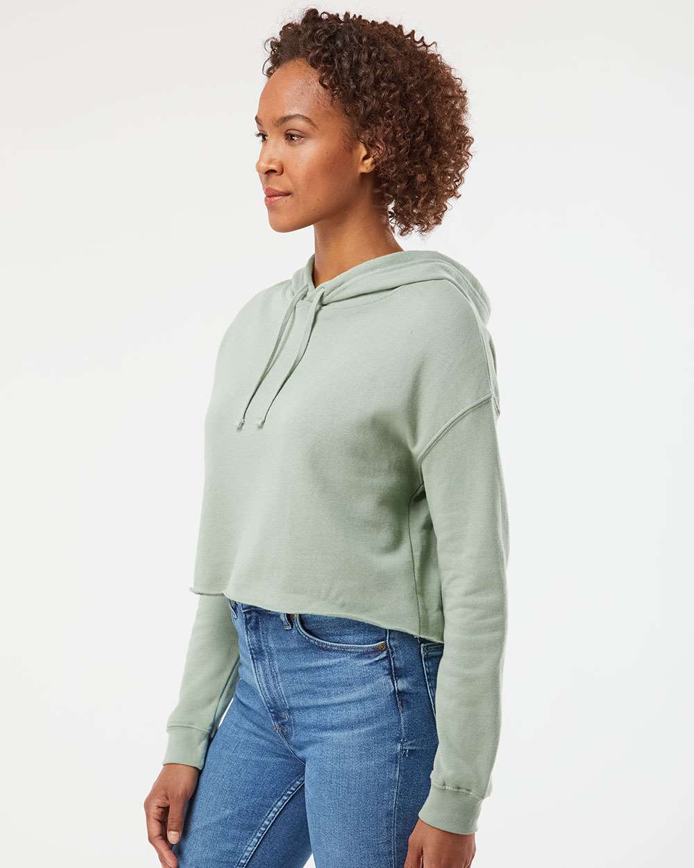 Independent Trading Co. Women's Stunning Lightweight Cropped Hooded Sweatshirt