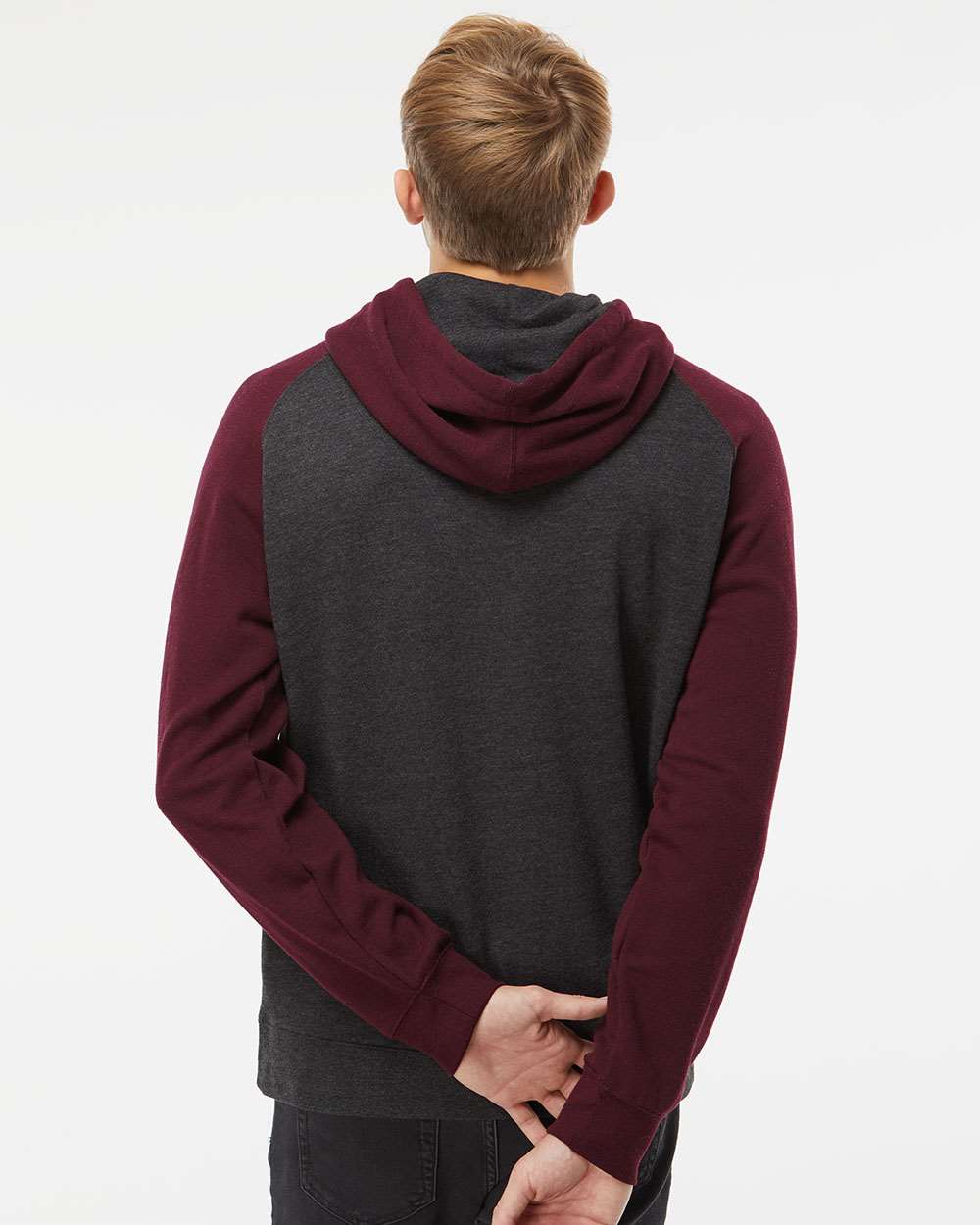 Independent Trading Co. Stylish Raglan Hooded Sweatshirt