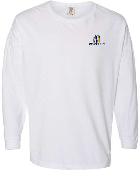 Comfort Colors' Cozy Garment-Dyed Drop-Shoulder Long Sleeve T-Shirt