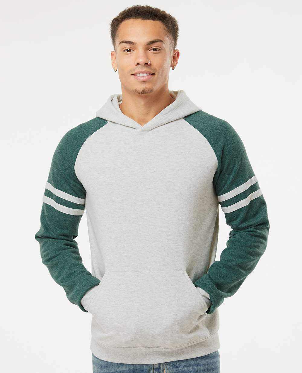 Jerzees Nublend Varsity Colorblocked Raglan Hoodie - A Must - Have Sweatshirt!