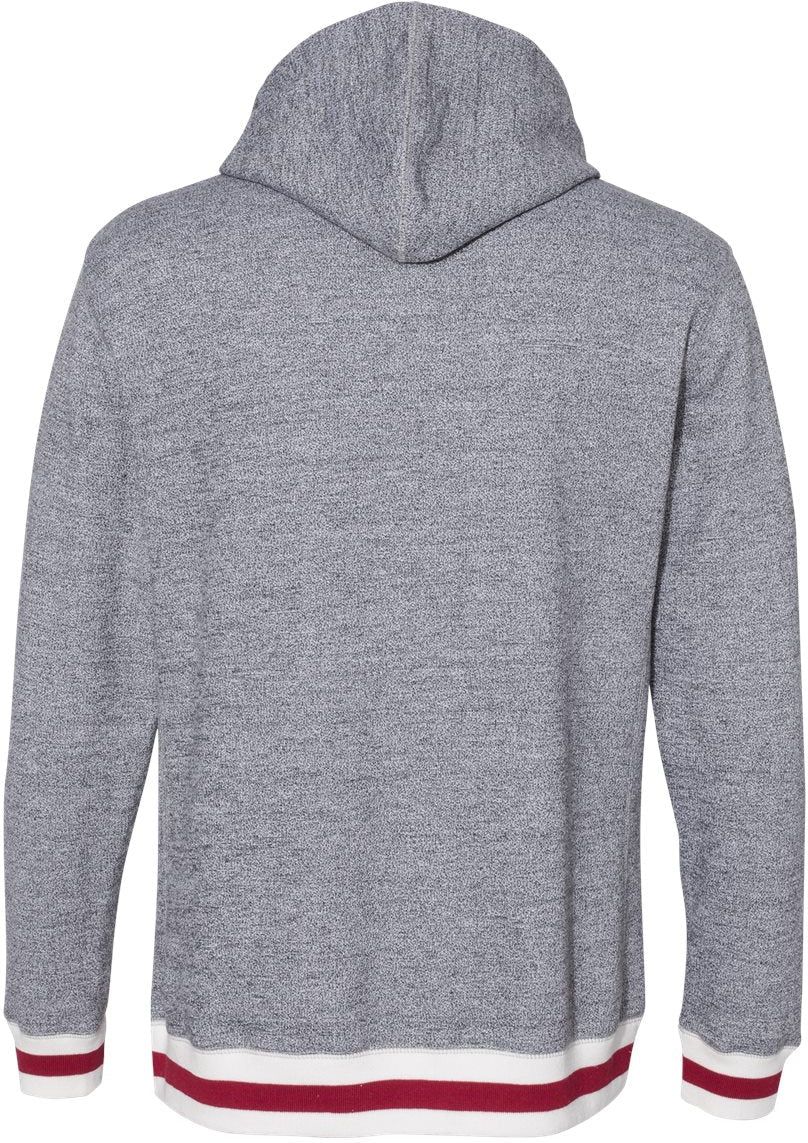 J America Peppered Fleece Lapover Hooded Sweatshirt - Must - Have for Layering